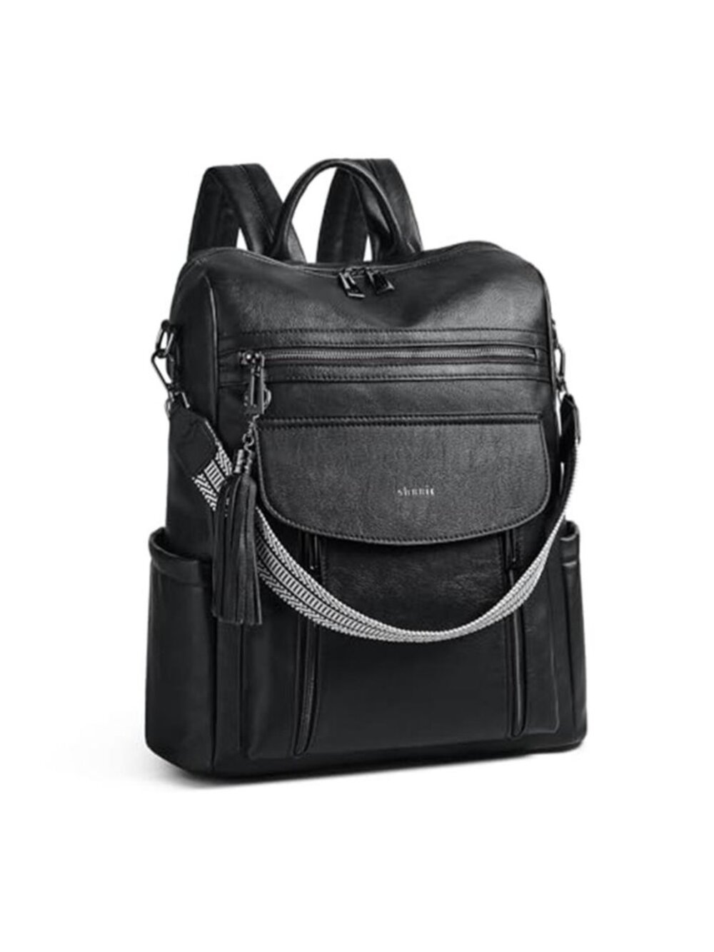 Leather Laptop Backpack Women Work Travel Purse 15.6 Computer Bookbag Tote